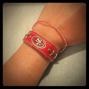 NWOT 49ers Football Bracelet